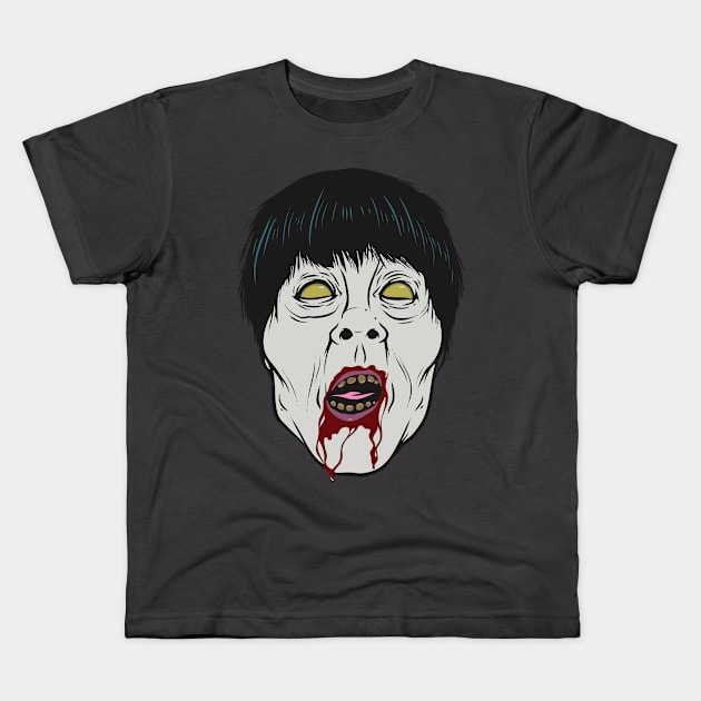 Female Zombie Kids T-Shirt by allovervintage